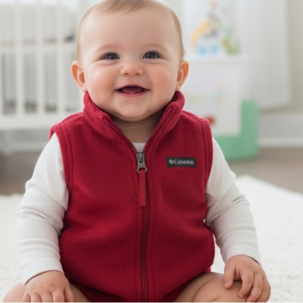 Columbia Vibrant Red Fleece Vest